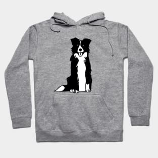 Border Collie Dog Sitting Hoodie